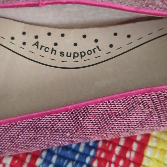 Pediped girls pink sparkle ballet flats shoes size 4 - Picture 7 of 9